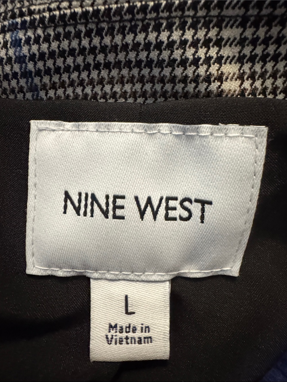 Nine West Gray Glen Plaid Blazer Jacket - Picture 7 of 8